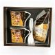 Set of two espresso cups, The Kiss in black and gold, 90 ml
