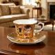 Gift cup with saucer, The Kiss in Gold, 200 ml