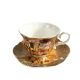 Gift cup with saucer, The Kiss in Gold, 200 ml