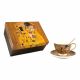 Set of two gift espresso cups with saucers,The Kiss, 90 ml
