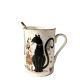 Gift cup with porcelain spoon, Cats Closeness, 300 ml