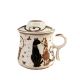 Gift cup with metal strainer and lid, Cats Closeness, 340 ml