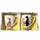 Set of two gift cups with porcelain spoons, Cats tenderness and closeness,280 ml