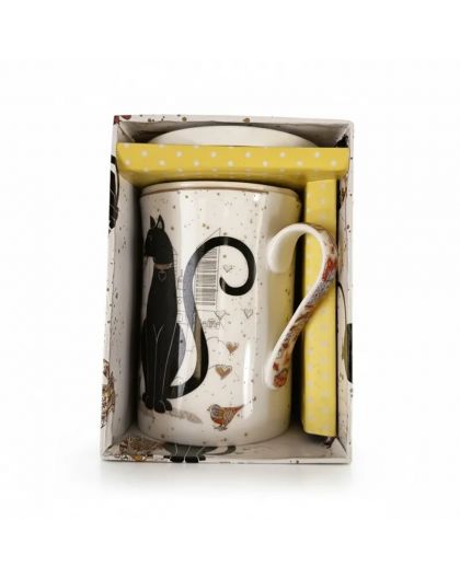 Gift cup with lid, Cats closeness, 300 ml