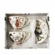 Set of two gift cups with saucers, Cats tenderness and closeness, 250 ml