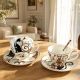 Set of two gift cups with saucers, Cats tenderness and closeness, 250 ml
