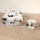 Set of two gift cups with saucers, Cats tenderness and closeness, 250 ml