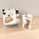Gift cup with porcelain spoon, Cats tenderness, 300 ml