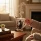 Gift cup with porcelain spoon, Cats Closeness, 280 ml