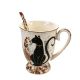Gift cup with porcelain spoon, Cats Closeness, 280 ml