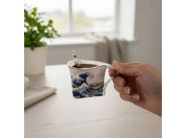 Two espresso gift cups, Katsushika Hokusai, The Great Wave off Kanagawa, 90 ml