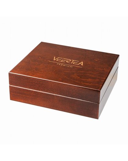 Veertea Wooden Tea Gift Box, 12 Flavours, 180 Tea Bags