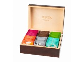 Veertea Wooden Tea Gift Box, 96 Tea Bags, 6 Flavours