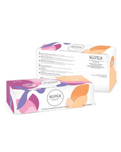 Подаръчен комплект плодов чай - 100 пакетчета, Veertea Premium