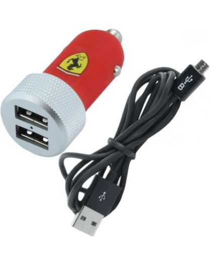 зарядно за кола с два USB изхода - FERRARI