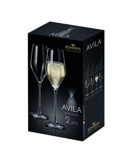 2 Bohemia Crystal CHAMPAGNE / SPARKLING WINE GLASSES