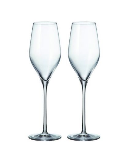 2 Bohemia Crystal CHAMPAGNE / SPARKLING WINE GLASSES