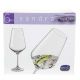 6 Bohemia crystal red wine glasses