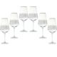 6 Bohemia crystal red wine glasses