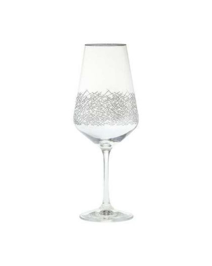 6 Bohemia crystal red wine glasses
