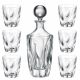 6 crystal glasses for whiskey and carafe "Barley Twist"