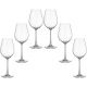 6 crystal red wine glasses "Columbus"
