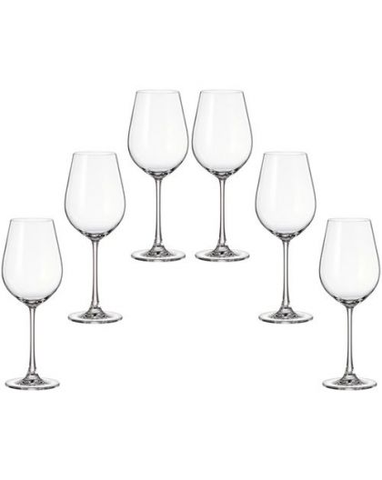 6 crystal red wine glasses "Columbus"