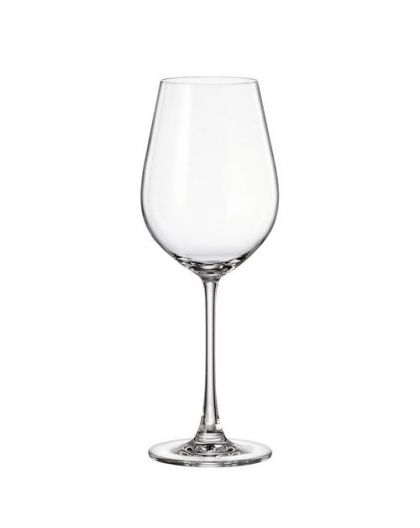 6 crystal red wine glasses "Columbus"