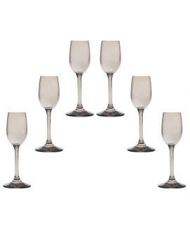 6 bohemia crystal glasses for liquor "Silvia"