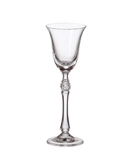 6 bohemia crystal glasses for liquor "Parus"