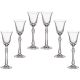 6 bohemia crystal glasses for liquor "Parus"