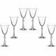 6 bohemia crystal glasses for White wine "Parus"