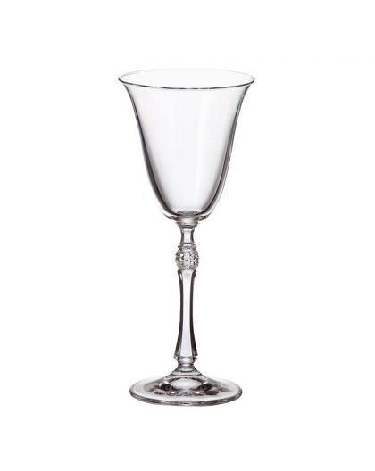 6 bohemia crystal glasses for White wine "Parus"
