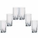 6 Bohemia Crystal glasses  "Quadro"