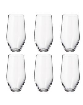 6 Bohemia Crystal glasses "Grus / Michelle"