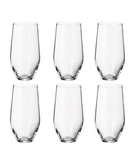 6 Bohemia Crystal glasses "Grus / Michelle"
