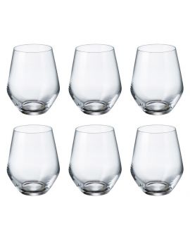 6 crystal glasses for whiskey "Grus / Michelle"
