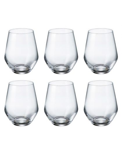 6 crystal glasses for whiskey "Grus / Michelle"