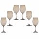 6 bohemia crystal red wine glasses "Silvia"