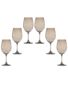 6 bohemia crystal red wine glasses "Silvia"