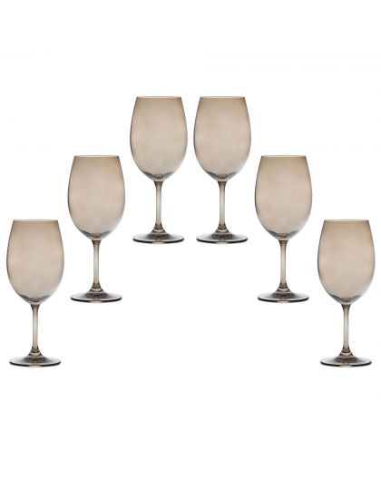 6 bohemia crystal red wine glasses "Silvia"