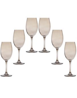 6 bohemia crystal white wine glasses "Silvia"