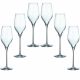 6 Bohemia Crystal CHAMPAGNE / SPARKLING WINE GLASSES "AVILA"
