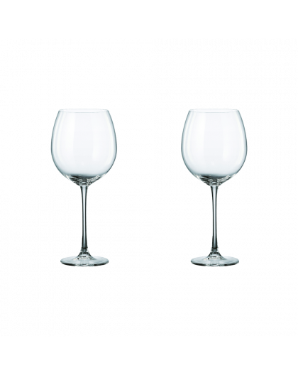 2 Bohemia Crystal  Red wine glasses "Magnum"