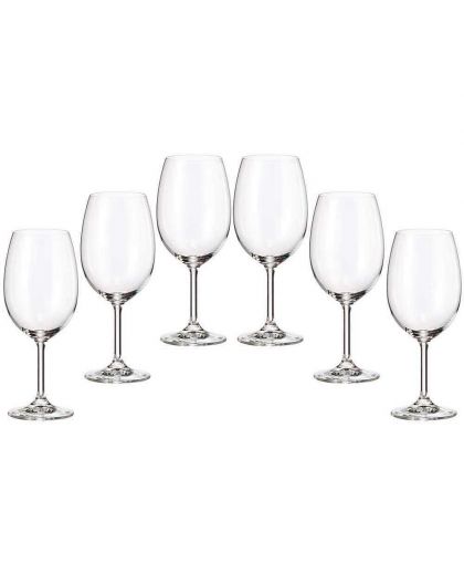 6 bohemia crystal red wine glasses "Fiora"