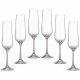 6 Bohemia Crystal  Champagne glasses "Fiora Tori"