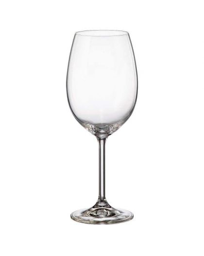 6 bohemia crystal red wine glasses "Origami"