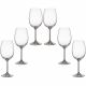 6 bohemia crystal red wine glasses "Origami"