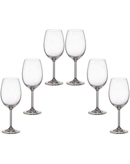 6 bohemia crystal red wine glasses "Origami"