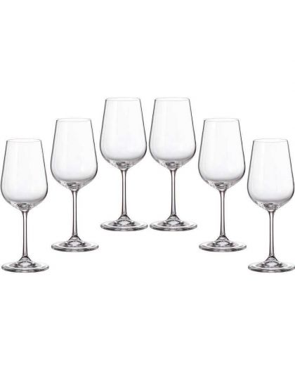 6 bohemia crystal white wine glasses "Fiora Tori"